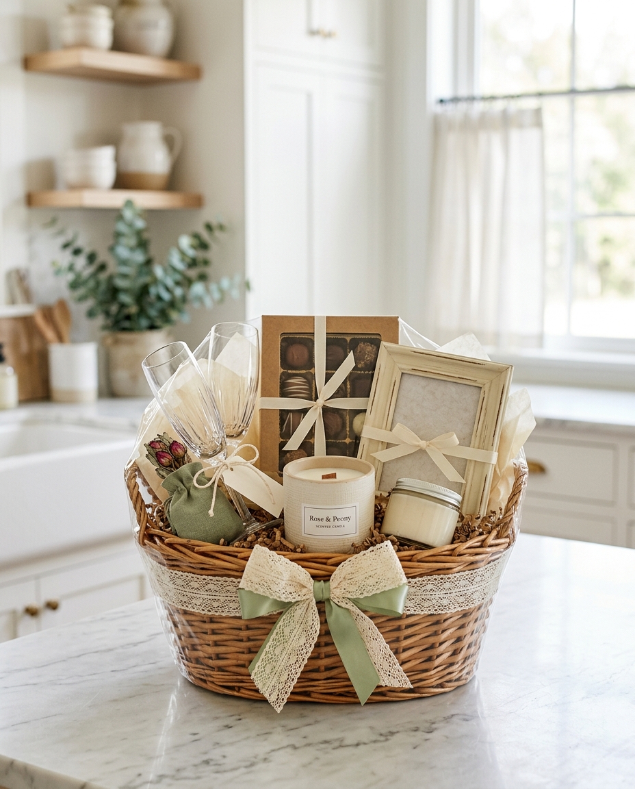 Bridal Shower Bliss Basket — gift basket by Moorestown Basket Co.